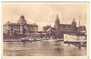 Bild des Verkufers fr 08041 Ak Stettin Hafen mit Dampfer Rgen 1935 zum Verkauf von Versandhandel fr Sammler