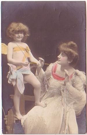 Bild des Verkufers fr 13776 Humor Ak Amor Pfeil und Bogen 1910 zum Verkauf von Versandhandel fr Sammler