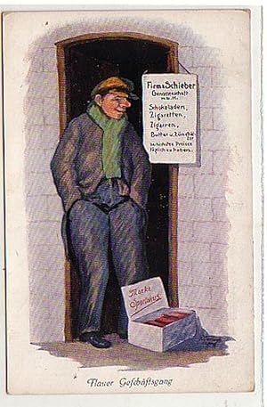Bild des Verkufers fr 14119 Humor Ak "Flauer Geschftsgang" um 1910 zum Verkauf von Versandhandel fr Sammler