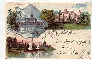 Bild des Verkufers fr 09646 Ak Lithographie Gruss aus Potsdam um 1900 zum Verkauf von Versandhandel fr Sammler