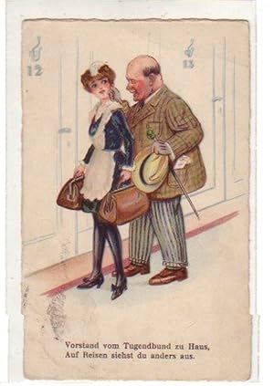 Bild des Verkufers fr 11417 Humor Ak Vorstand vom Tugendbund 1928 zum Verkauf von Versandhandel fr Sammler