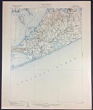 1904 SAG HARBOR, SUFFOLK CO., NEW YORK USGS Topographic Topo Map
