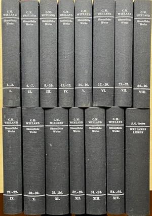 Image du vendeur pour Smmtliche Werke. Hamburger Reprintausgabe, 14 Bnde und Wielands Leben von Gruber, Hrsg. v. d. "Hamburger Stiftung z. Frderung v. Wiss. u. Kultur" u. d. "Wieland-Archiv", Biberach. mis en vente par nika-books, art & crafts GbR