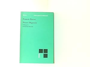 Bild des Verkufers fr Neues Organon. Teilband 1: Zweisprachige Ausgabe (Philosophische Bibliothek) Teilbd. 1 zum Verkauf von Book Broker