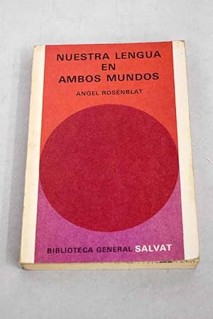 Imagen del vendedor de Nuestra lengua en ambos mundos a la venta por Alcan Libros