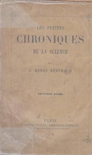 Imagen del vendedor de Les Petites Chroniques de la Science. - Neuvime anne. a la venta por PRISCA