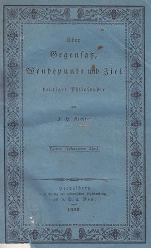 Bild des Verkufers fr Grundzge zum Systeme der Philosophie. 2 Bnde (Das Erkennen als Selbsterkennen / Die Ontologie). zum Verkauf von Galerie Magnet GmbH