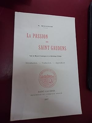 Seller image for La passion de Saint-Gaudens for sale by Le livre de sable