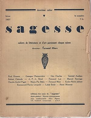 Seller image for SAGESSE Deuxime cahier for sale by PRISCA