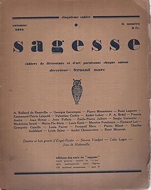 Seller image for Sagesse cinquime cahiers 1928 for sale by PRISCA