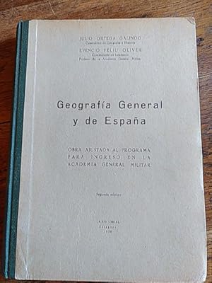 Image du vendeur pour GEOGRAFA GENERAL Y DE ESPAA. Obra ajustada al programa para ingreso en la Academia Militar mis en vente par Librera Pramo