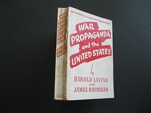 Immagine del venditore per WAR PROPAGANDA AND THE UNITED STATES Special Edition for the Institute for Propaganda Analysis venduto da The Book Scot