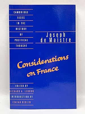 Considerations on France Introduction by Isaiah Berlin