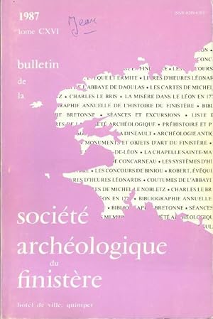 Bulletin de la société archéologique du Finistère Tome CXVI - Collectif