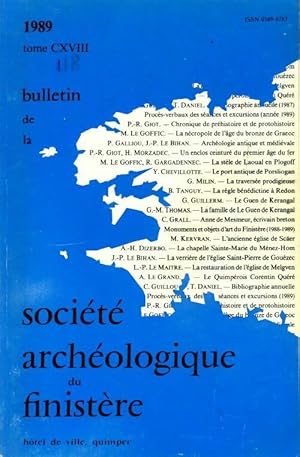 Bulletin de la société archéologique du Finistère Tome CXVIII - Collectif