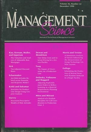 Management science volume 36 n?12 - Collectif