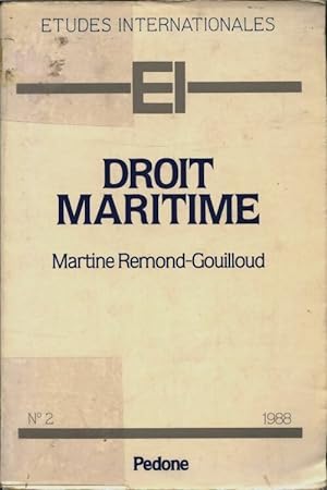 Immagine del venditore per Droit maritime - Martine Remond-Gouilloud venduto da Book Hmisphres