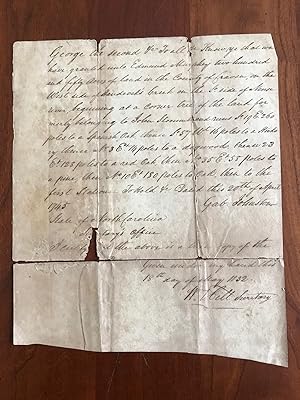 1745 North Carolina Land Grant in Craven County, Neuse River for the Edmund Murphy Family
