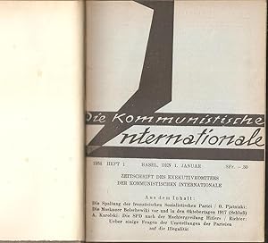 Die Kommunistische Internationale. Zeitschrift des Exekutivkomitees der Kommunistischen Internati...