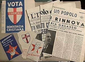 Importante collezione materiale di propaganda elezioni politiche 1948