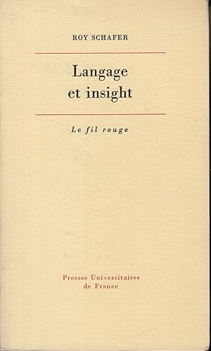 Image du vendeur pour Langage et Insight. mis en vente par PRISCA