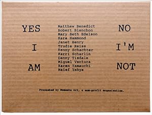 Seller image for Yes I Am, No I'm Not for sale by Specific Object / David Platzker
