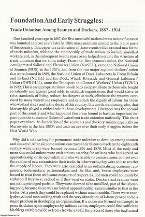 Seller image for Trade Unionism Among Seamen and Dockers, 1887-1914. An original article from North West Labour History Journal, 1990. for sale by Cosmo Books