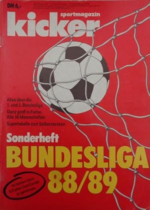 Bild des Verkufers fr Sonderheft BUNDESLIGA 88/89. zum Verkauf von Antiquariat Ursula Hartmann