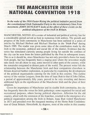 Image du vendeur pour The Manchester Irish National Convention 1918. An original article from North West Labour History Journal, 1992. mis en vente par Cosmo Books