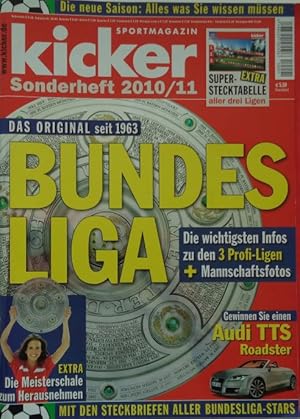 Imagen del vendedor de kicker sportmagazin Sonderheft BUNDESLIGA 2010/11. a la venta por Antiquariat Ursula Hartmann