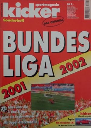 Bild des Verkufers fr kicker sportmagazin Sonderheft BUNDESLIGA 2001/2002. zum Verkauf von Antiquariat Ursula Hartmann
