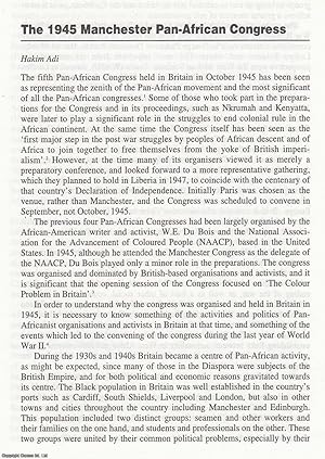 Seller image for The 1945 Manchester Pan-African Congress. An original article from North West Labour History Journal, 1996. for sale by Cosmo Books