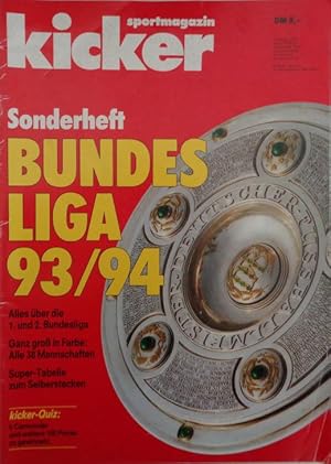 Image du vendeur pour Sonderheft BUNDESLIGA 93/94. mis en vente par Antiquariat Ursula Hartmann