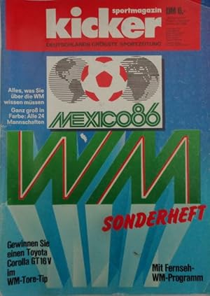 Bild des Verkufers fr (WM 1986) Sonderheft. MEXICO 86. zum Verkauf von Antiquariat Ursula Hartmann