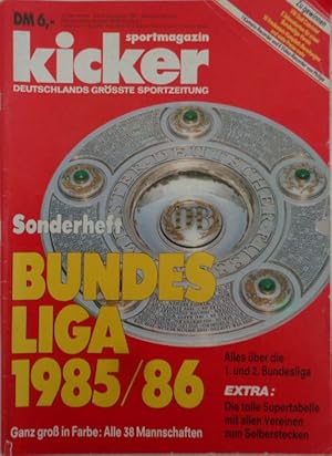 Bild des Verkufers fr Sonderheft BUNDESLIGA 1985/86. Ohne die Supertabelle zum Selberstecken. zum Verkauf von Antiquariat Ursula Hartmann