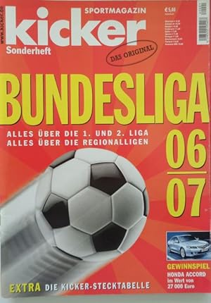 Bild des Verkufers fr kicker sportmagazin Sonderheft BUNDESLIGA 06/07. zum Verkauf von Antiquariat Ursula Hartmann