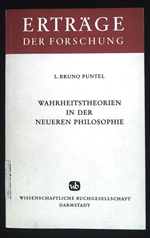 Bild des Verkufers fr Wahrheitstheorien in der neueren Philosophie : eine kritisch-systematische Darstellung. Ertrge der Forschung ; Bd. 83 zum Verkauf von books4less (Versandantiquariat Petra Gros GmbH & Co. KG)