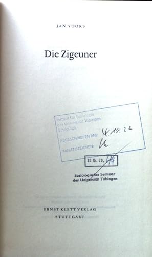 Image du vendeur pour Die Zigeuner. mis en vente par books4less (Versandantiquariat Petra Gros GmbH & Co. KG)