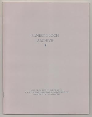 Immagine del venditore per Ernest Bloch Archive venduto da Jeff Hirsch Books, ABAA