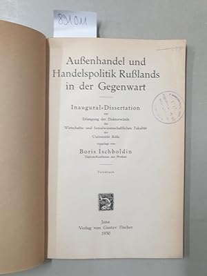 Imagen del vendedor de Auenhandel und Handelspolitik Rulands in der Gegenwart : a la venta por Versand-Antiquariat Konrad von Agris e.K.