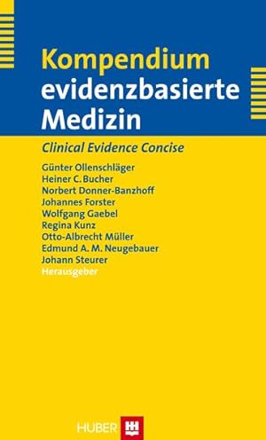 Imagen del vendedor de Kompendium evidenzbasierte Medizin: Deutschsprachige Ausgabe von 'Clinical Evidence Concise' a la venta por Studibuch