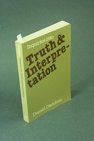 Image du vendeur pour Inquiries into truth and interpretation. mis en vente par Steven Wolfe Books