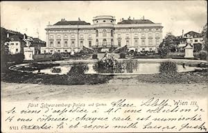 Ansichtskarte / Postkarte Wien 3 Landstraße, Fürstl. Schwarzenberg Palais und Garten