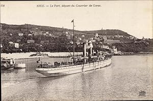 Bild des Verkufers fr Ansichtskarte / Postkarte Nizza Alpes Maritimes, Hafen, Abfahrt Fhrschiff nach Korsika zum Verkauf von akpool GmbH