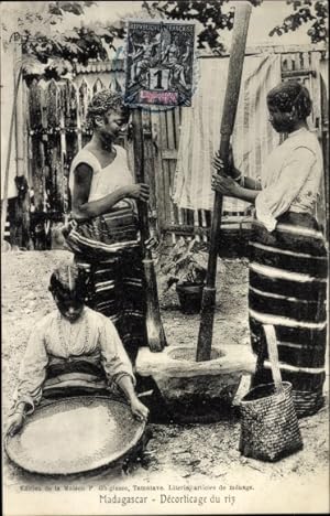 Bild des Verkufers fr Ansichtskarte / Postkarte Madagaskar, Reis schlen zum Verkauf von akpool GmbH