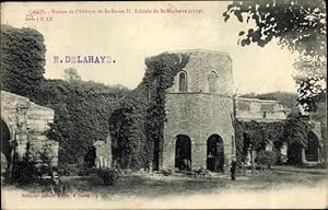 Bild des Verkufers fr Ansichtskarte / Postkarte Gand Gent Ostflandern, Ruines de l'Abbaye de St-Bavon II., Edicule de St-Machaire zum Verkauf von akpool GmbH