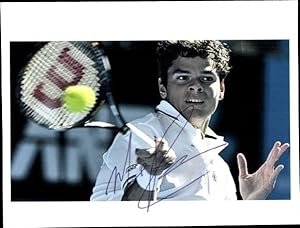 Ansichtskarte / Postkarte Tennisspieler Pete Sampras, Portrait, Tennisschläger, Autogramm