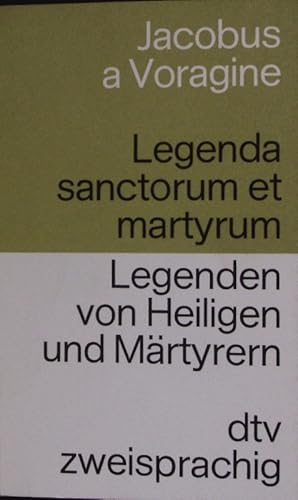 Bild des Verkufers fr Legenda sanctorum et martyrum. zum Verkauf von Antiquariat Bookfarm
