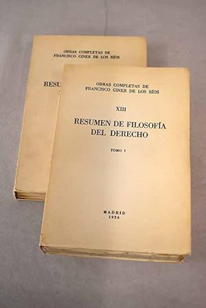 Seller image for Resumen de filosofa del Derecho for sale by Alcan Libros