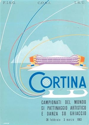 Immagine del venditore per Postkarte Carte Postale 73891530 Cortina d Ampezzo IT Campionati del Mondo ci Pattinaggio Artistico e Da venduto da Versandhandel Boeger